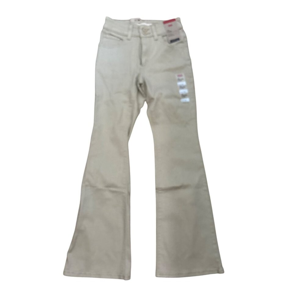 Levi Strauss 726 High Rise Flare Western Jeans Women's Size 25X30 Tan Khaki NEW